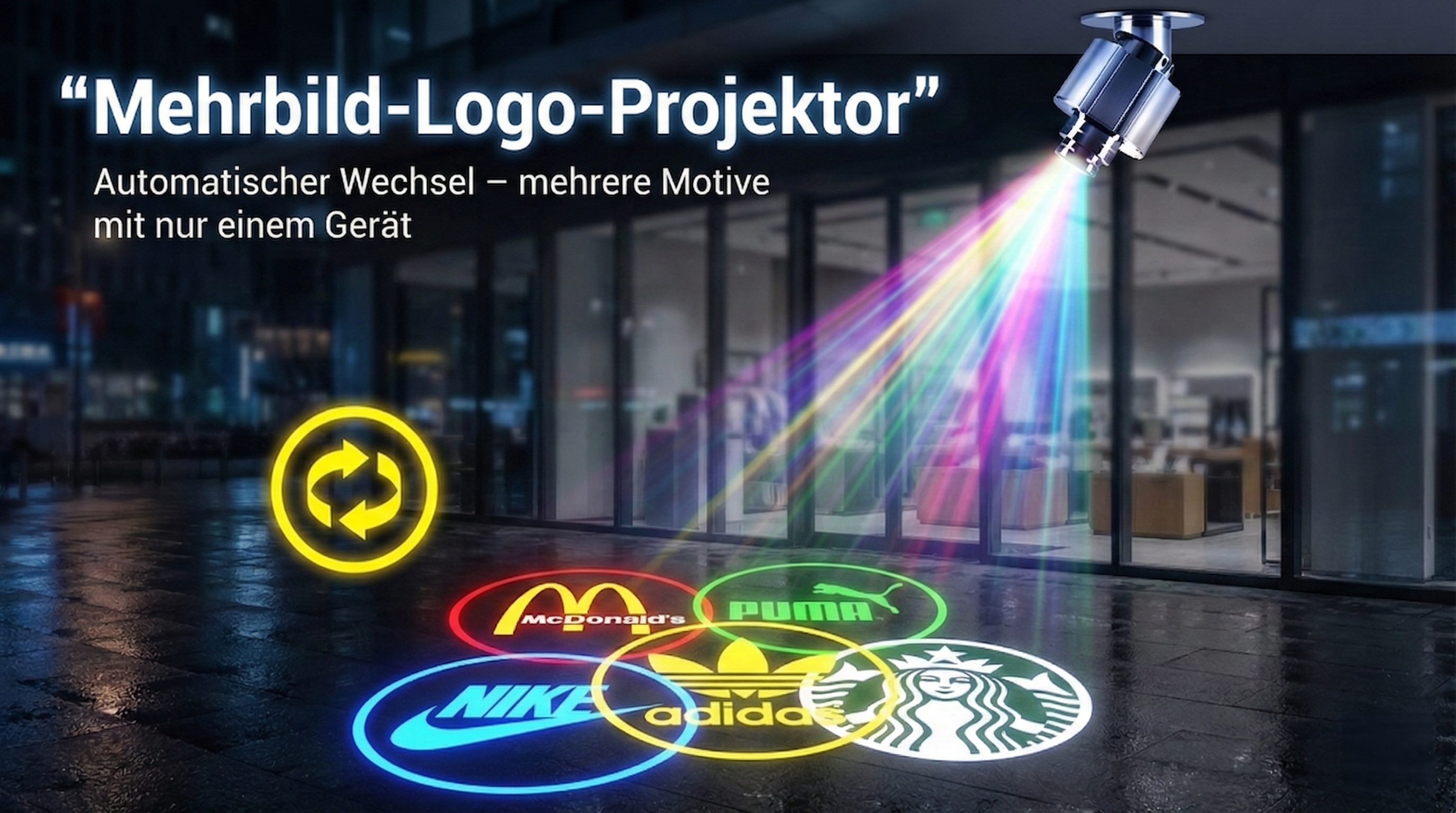 Professionelle Logo-Projektion Slider 1