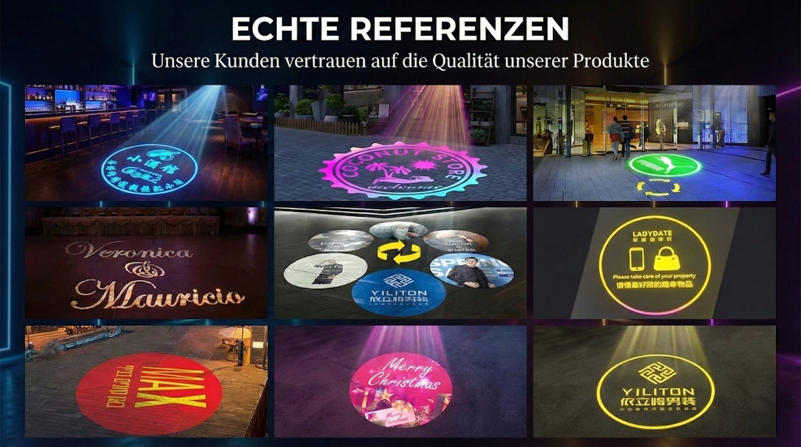 Professionelle Logo-Projektion Slider 3