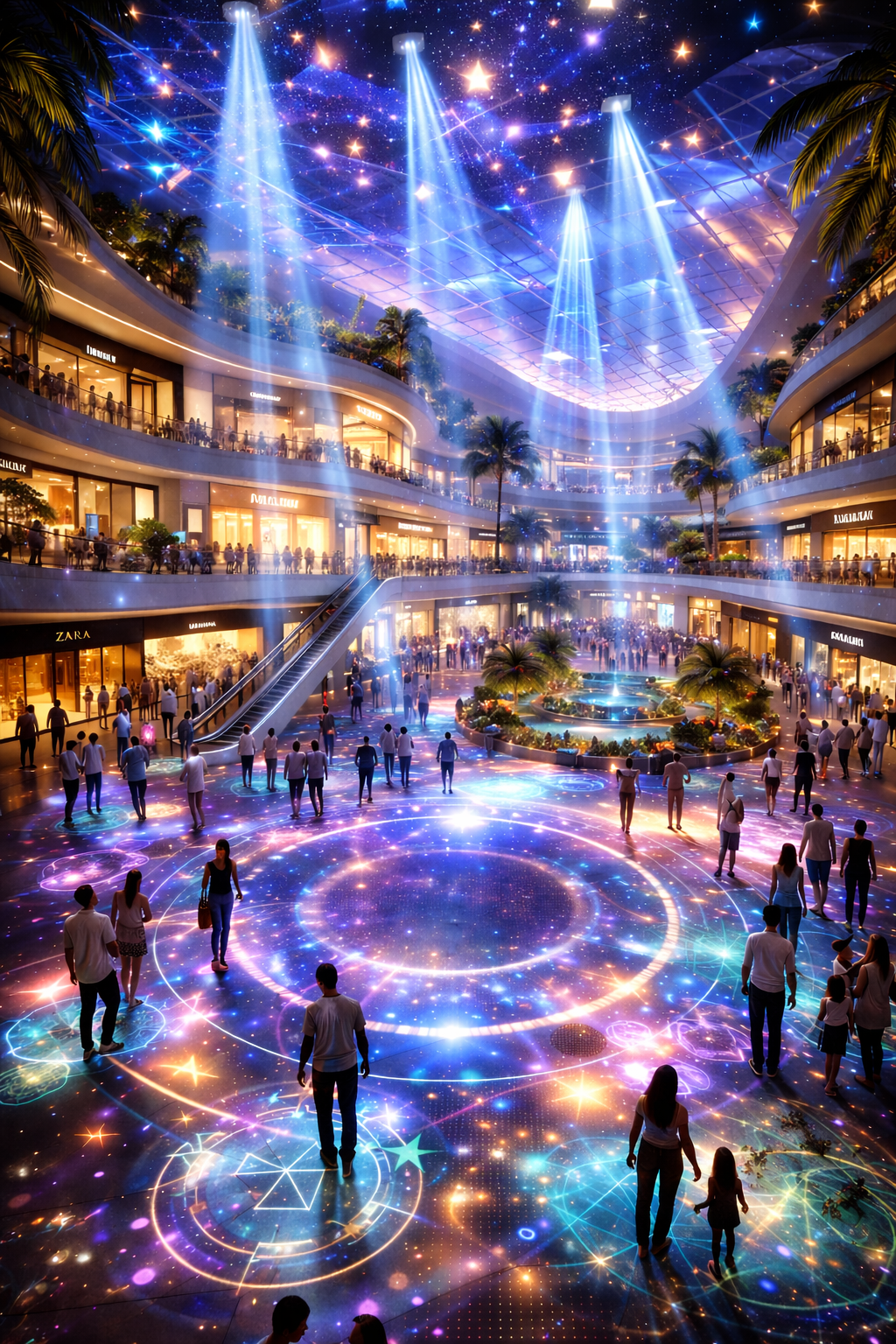 projektion-fuer-einkaufszentren